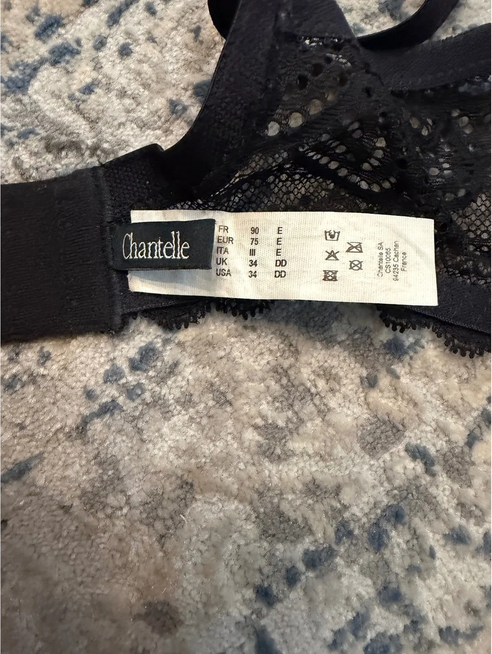 Chantelle Women's Merci Spacer T-Shirt Underwire Bra Black 34 DD